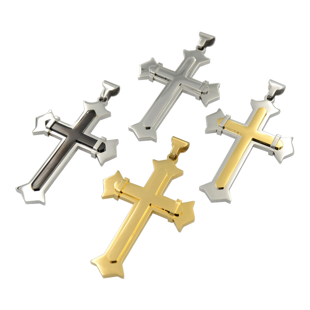 cheap custom stainless steel cross pendant