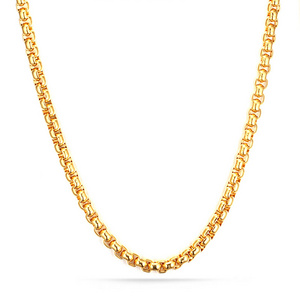 24k gold colored chain stainless steel decorative square link chain rolo