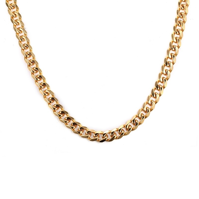 Wholesale gold stainless steel cuban link chain