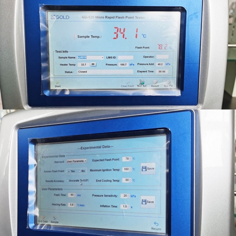 Portable ASTM D7094 & D6450 Continuously Closed Cup Flash Point Tester with Micro Rapid and Safety