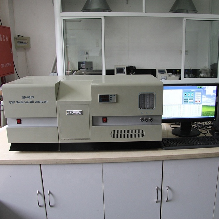 Automatic Ultraviolet Fluorescence Sulfur-in-Oil Analyzer to measure ultra-low sulfur fuels, diesel and RFG