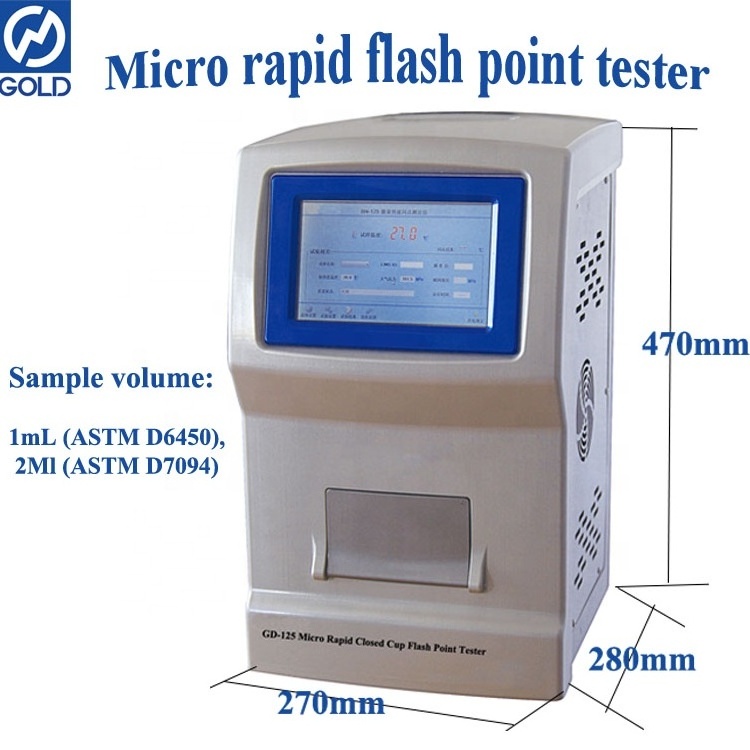 Portable ASTM D7094 & D6450 Continuously Closed Cup Flash Point Tester with Micro Rapid and Safety