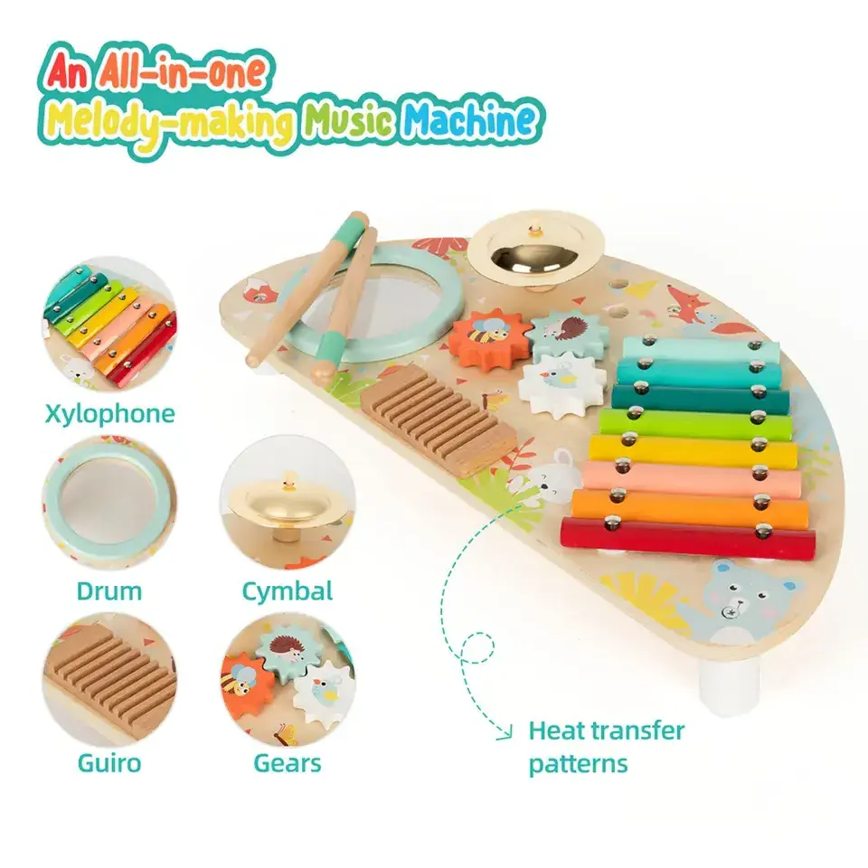 Wholesale Toy Musical Instruments Children'S Percussion Instruments Baby Music Early Education Wooden Instrument Set