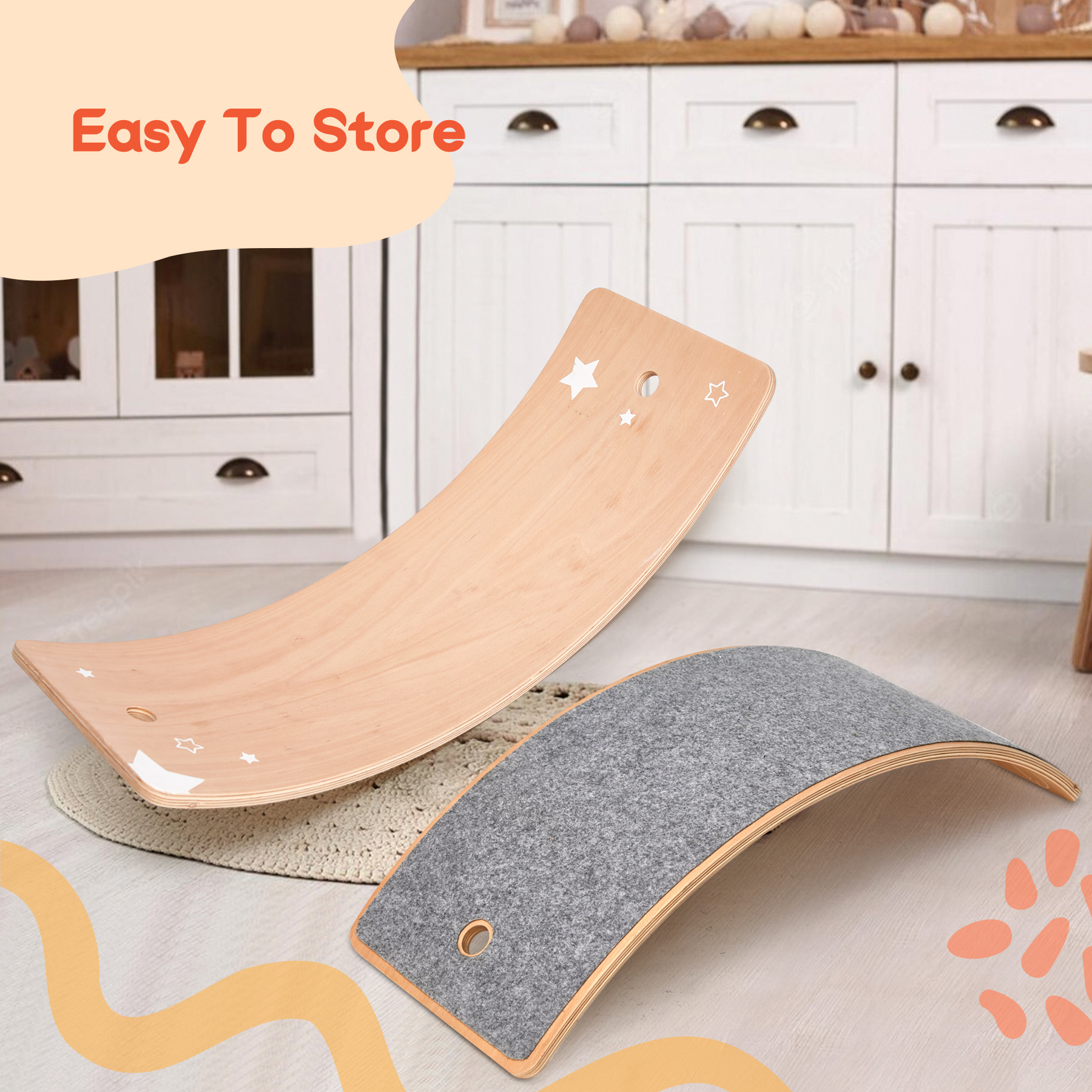 Tiktok Hot Wooden Toys Children Balance Educational Toys Star Teeter Totter