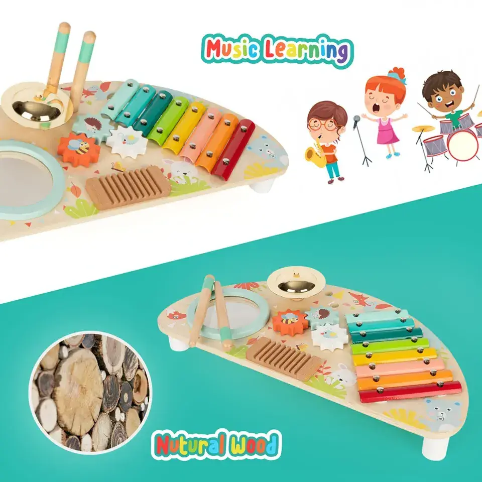 Wholesale Toy Musical Instruments Children'S Percussion Instruments Baby Music Early Education Wooden Instrument Set