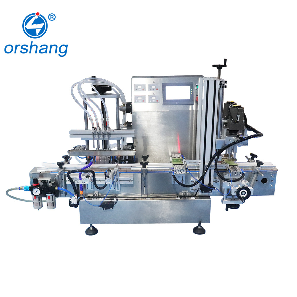 Orshang Manufacture Customized Fully Automatic Liquid Olive Oil Bottle Filling Capping Labelling Machine