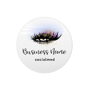 Custom matte logo clear and transparent eyelash label sticker