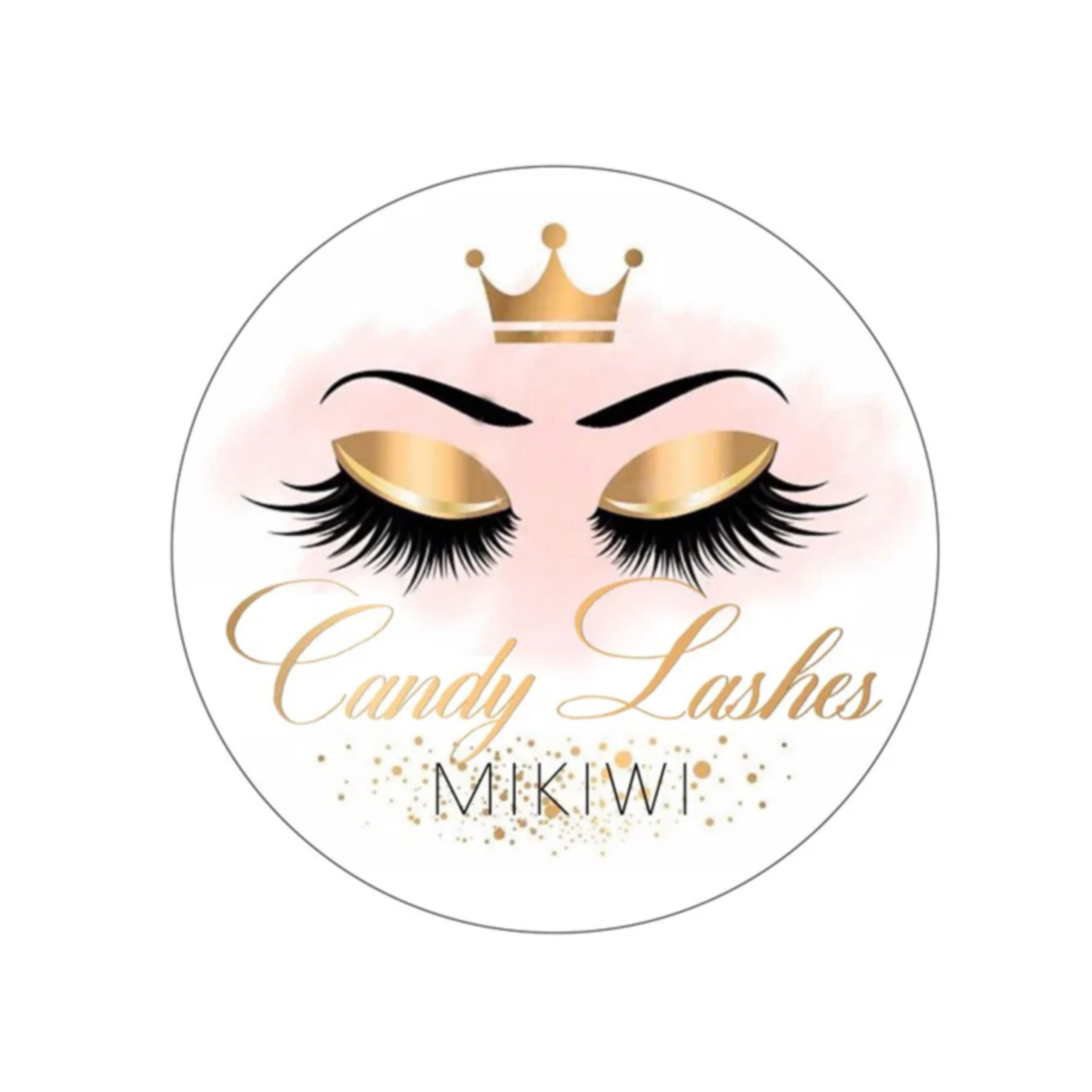 Custom matte logo clear and transparent eyelash label sticker