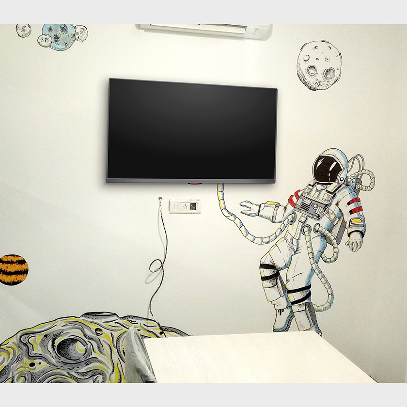 Custom Removable Astronaut Space Printing Decal PVC Waterproof Home Decoration Wall Vinyl Sticker for Kids Living Room