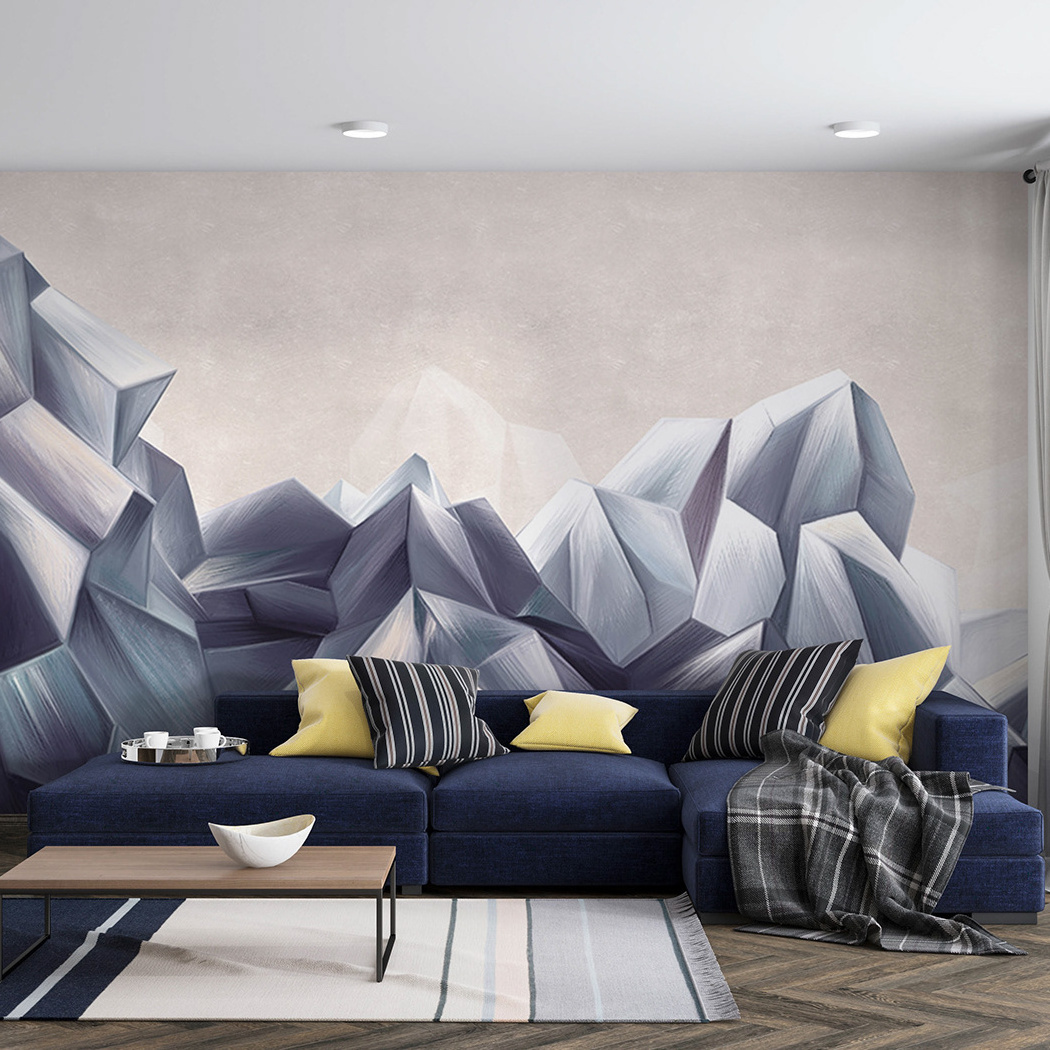 Custom Large Size Fabric Eco-friendly Printing Wall Decal Wallpaper Home Decoration Wall Mural Sticker for Living Room Bedroom