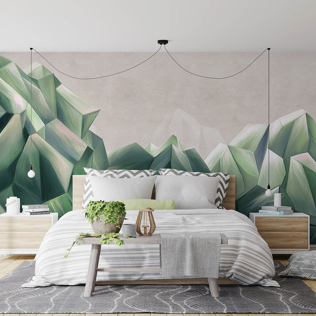 Custom Large Size Fabric Eco-friendly Printing Wall Decal Wallpaper Home Decoration Wall Mural Sticker for Living Room Bedroom