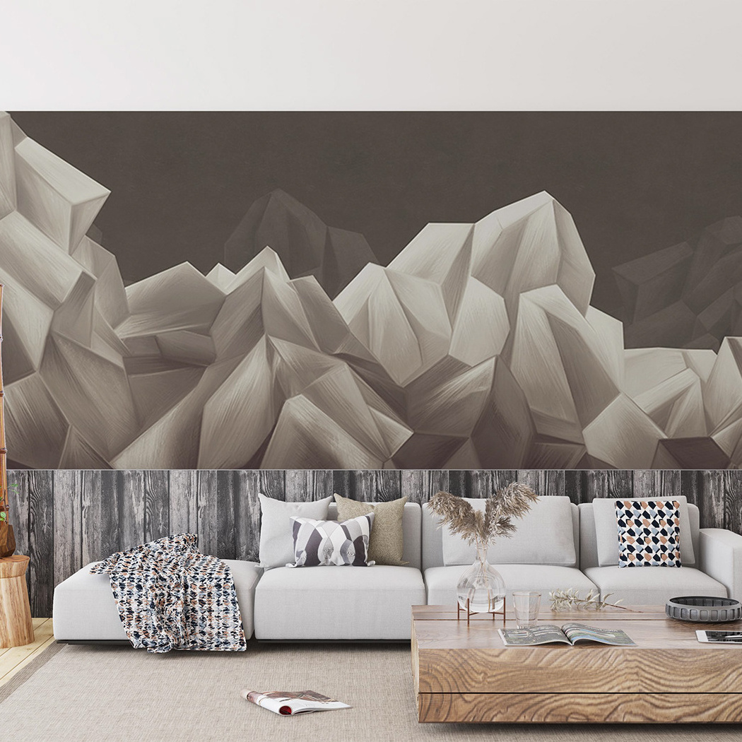 Custom Large Size Fabric Eco-friendly Printing Wall Decal Wallpaper Home Decoration Wall Mural Sticker for Living Room Bedroom