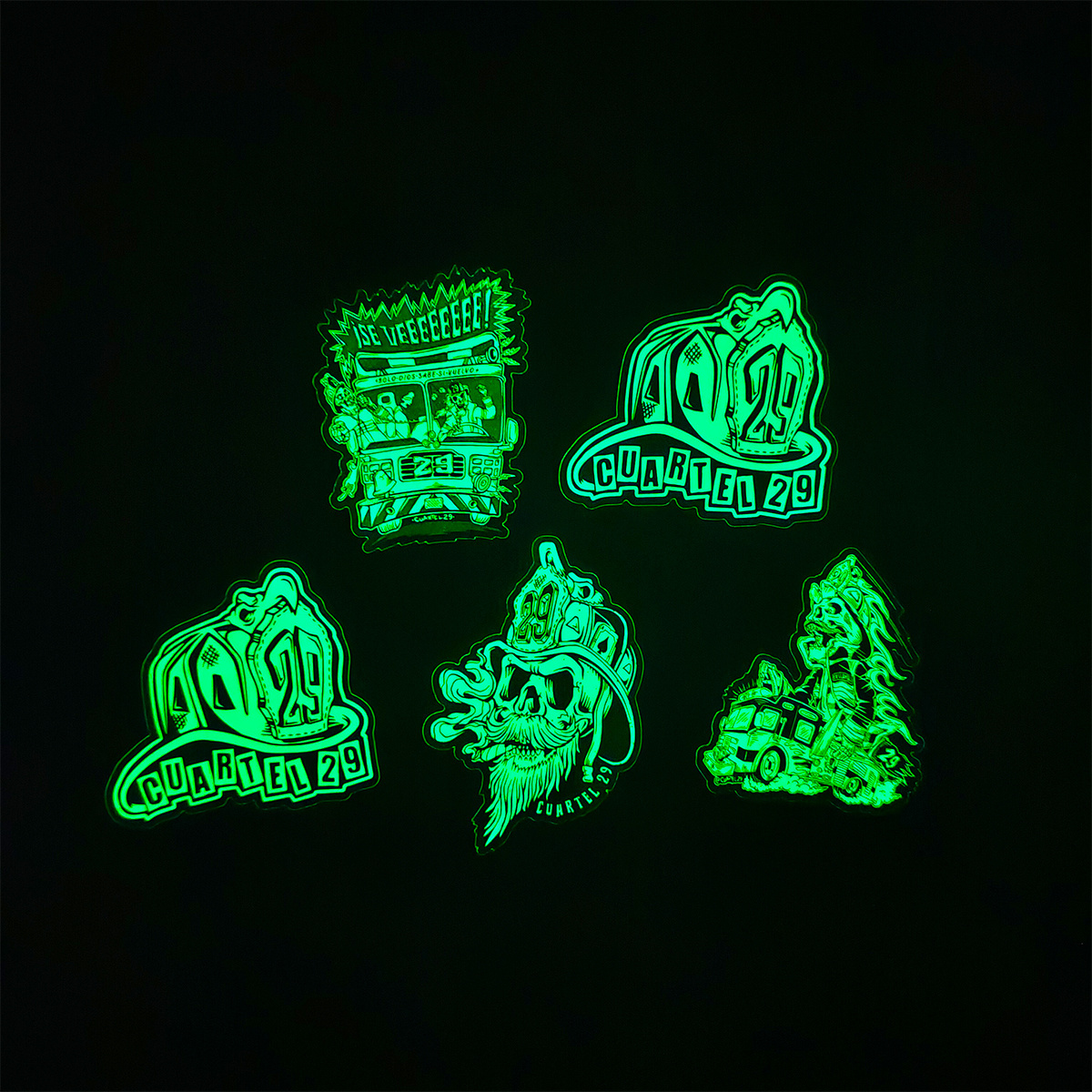 Custom Luminous Digital Printing  PVC Sticker Brand Logo Die Cut Kids Vinyl Label Glows in Dark stickers