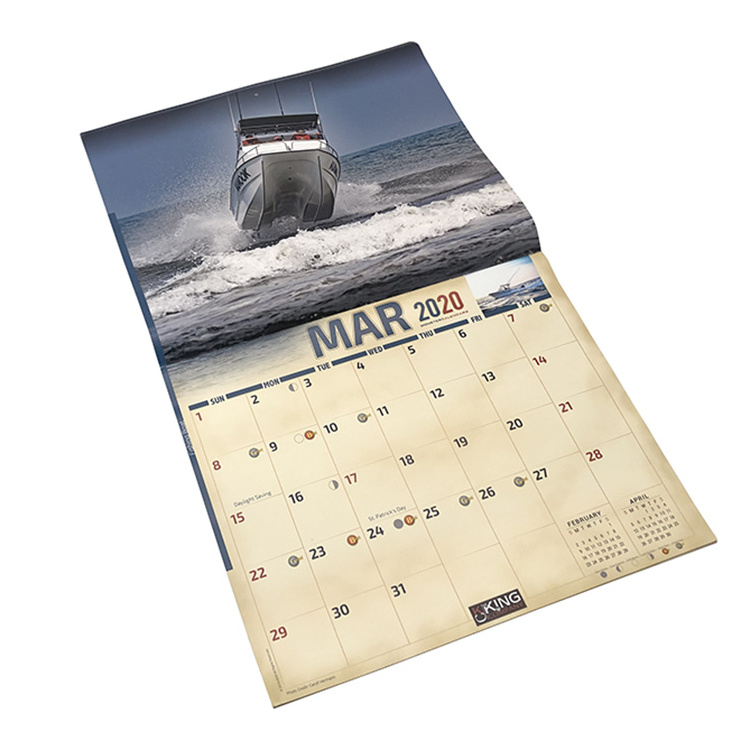 Custom desk Calendar Printed 12 Months Printed Colorful Wall Calendar Spiral Binding Table Calendar