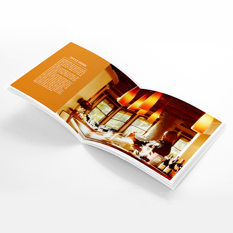 Square Brochure Booklet Promotional Advertisement Full Color Books Catalogs Digital Printing Service