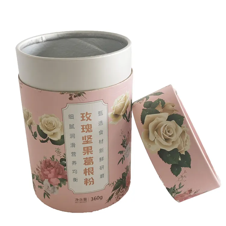 Customized Round Paper Packaging Cardboard Eco friendly Perfume Cosmetic Bottle Round Tube Kraft Paper Packaging Boxes