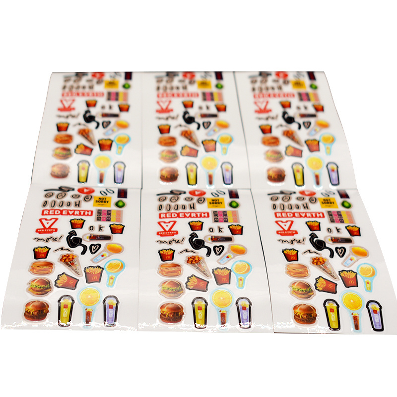 Adhesive Cartoon Kiss Cut Sticker Pvc Kids Stickers Printing Cute Kiss Cut Custom Kiss Cut Sticker Sheet Vinyl CMYK Waterproof