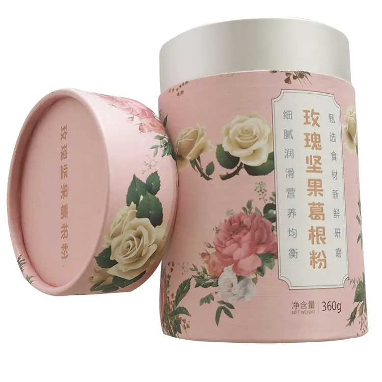 Customized Round Paper Packaging Cardboard Eco friendly Perfume Cosmetic Bottle Round Tube Kraft Paper Packaging Boxes