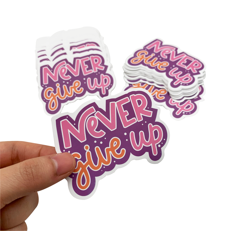 No Minimum MOQ Adhesive Stickers Die Cut PVC Holographic Sticker Cartoon Self Adhesive Waterproof Custom Logo Vinyl Stickers