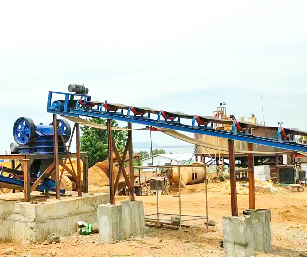 High Efficient Gold Beneficiation Processing Equipment 300TPD Rock Gold CIP Leaching Plant In Kenya