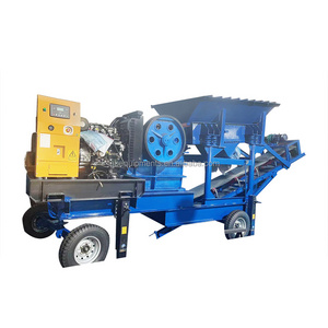 Mobile Gold Ore Crushing Plant Portable Rock Crushing Equipment Pe250x400 Pe400x600 Pe Series Jaw Crusher Stone Breaking Machine