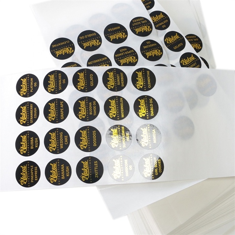 Wholesale Custom Printed Vinyl Waterproof Adhesive Roll Packaging Label Stickers Printing clear label maker