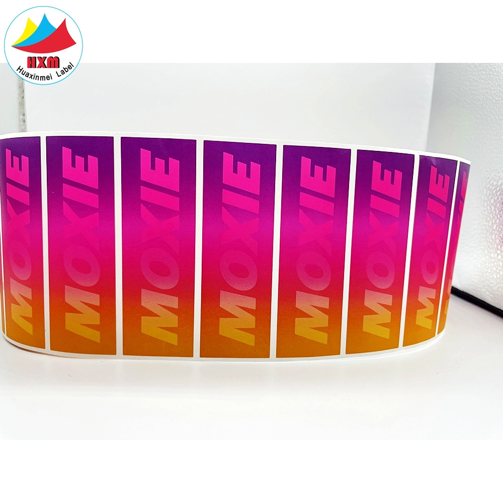 Wholesale Custom Printed Vinyl Waterproof Adhesive Roll Packaging Label Stickers Printing clear label maker