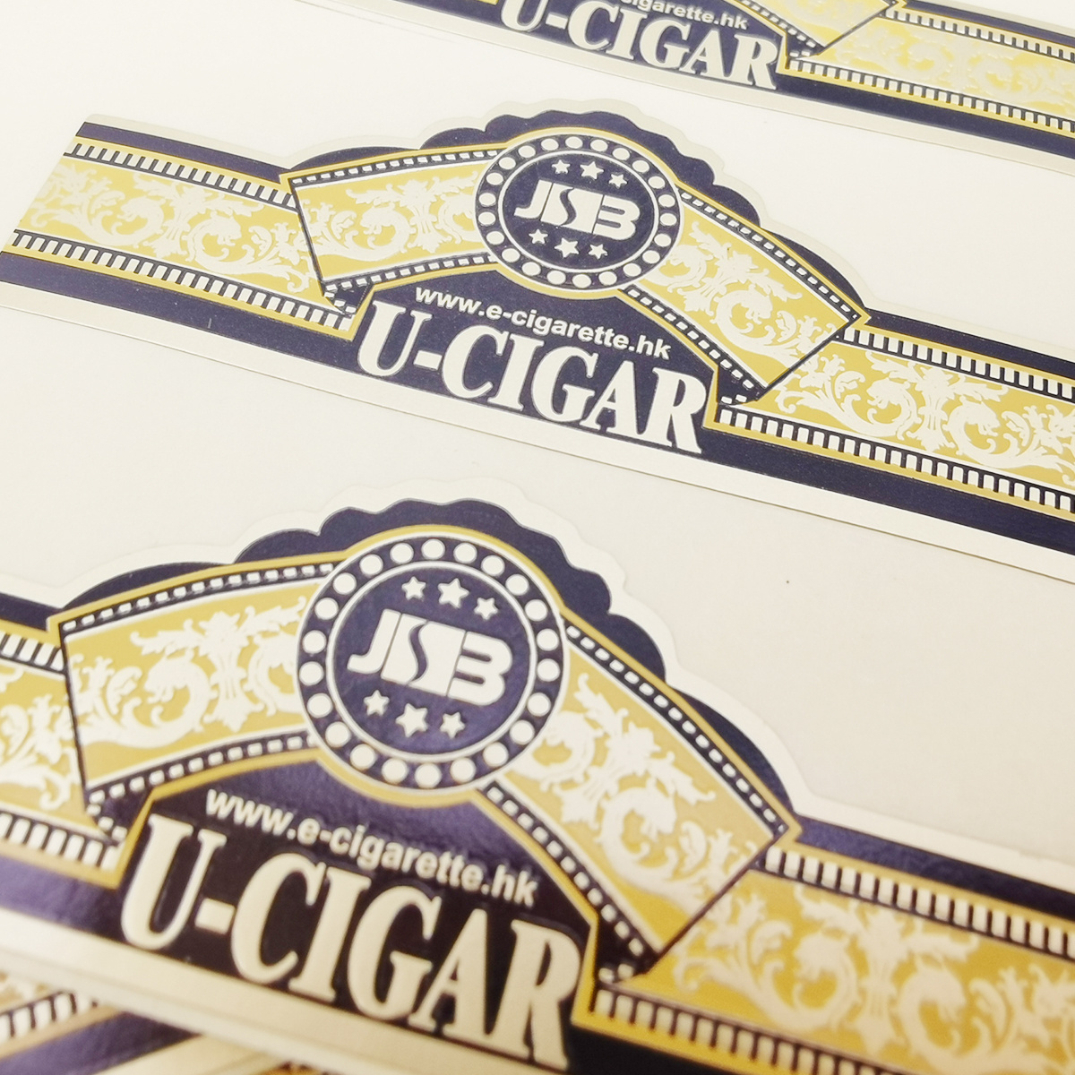 Dummy Gold Foil & Emboss Labels USA Stickers Cigar Label Printing For Cigar Smoking