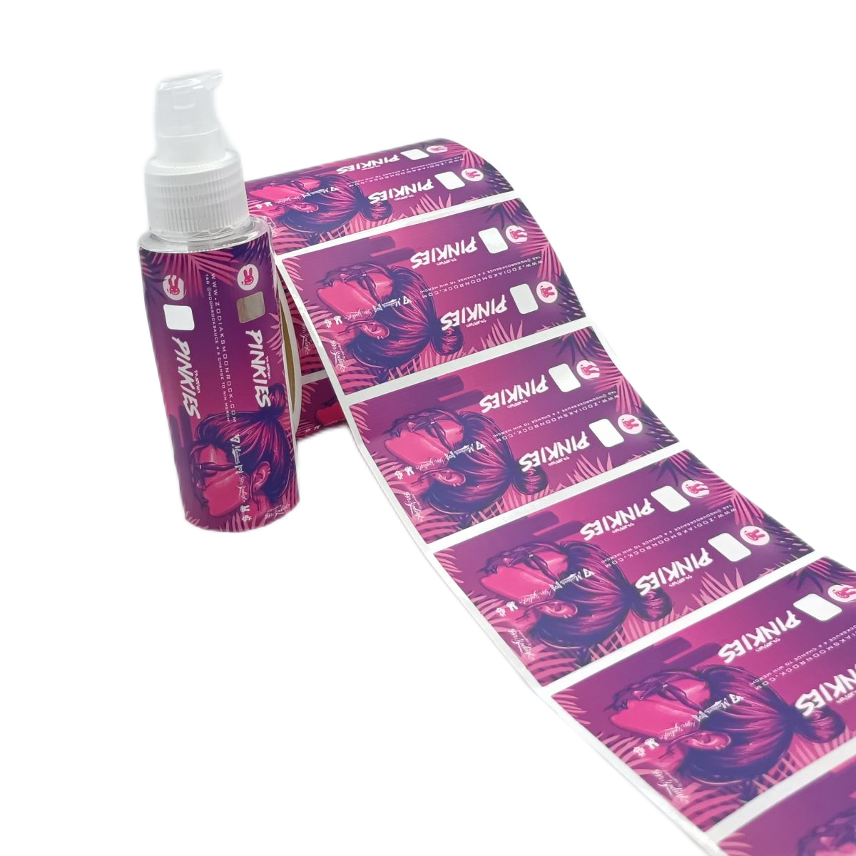 Wholesale Custom Printed Vinyl Waterproof Adhesive Roll Packaging Label Stickers Printing clear label maker