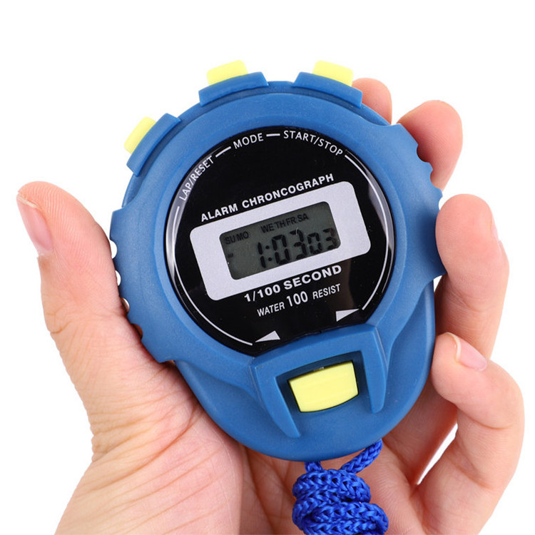 Digital Stopwatch Calendar Lap Training Fitness LCD Display Stop Watch Alarm Clock Running Timer For Outdoor Sports