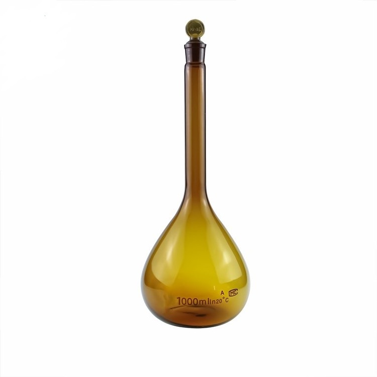 Different Size Customize Clear Glass Volumetric Flask with Stopper