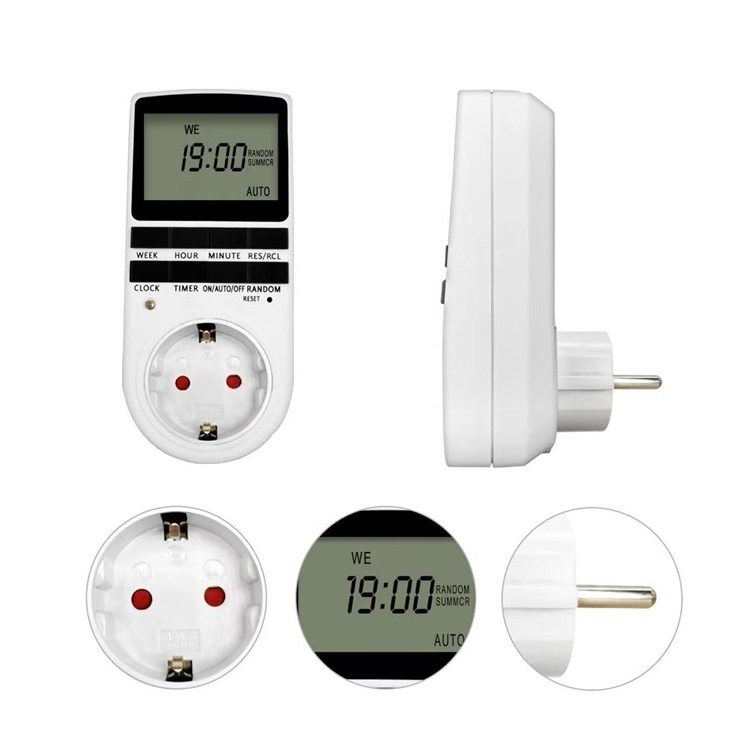 Timer Switch Digital Socket 10 On-Off Repeat Cycle Timer Programs Plug Timer for Lights And Home Appliances