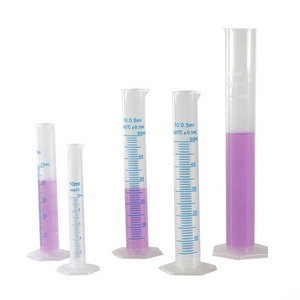 Plastic Clear Graduated 5ml 10ml 25ml Small PP Plastic Measuring Cylinder With Spout