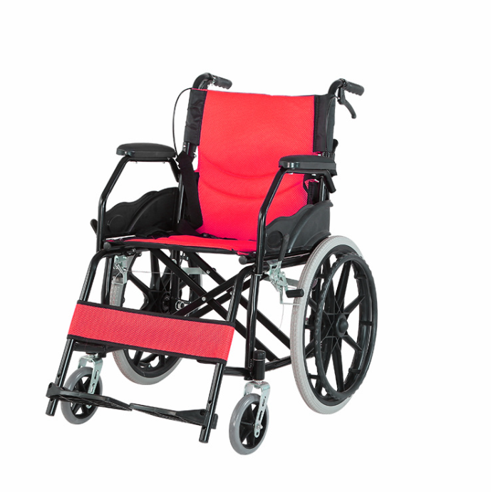 Wheelchair Supplier Price Steel Aluminum Hospital Home Used Manual Portable Folding Lightweight Wheelchair For Sale