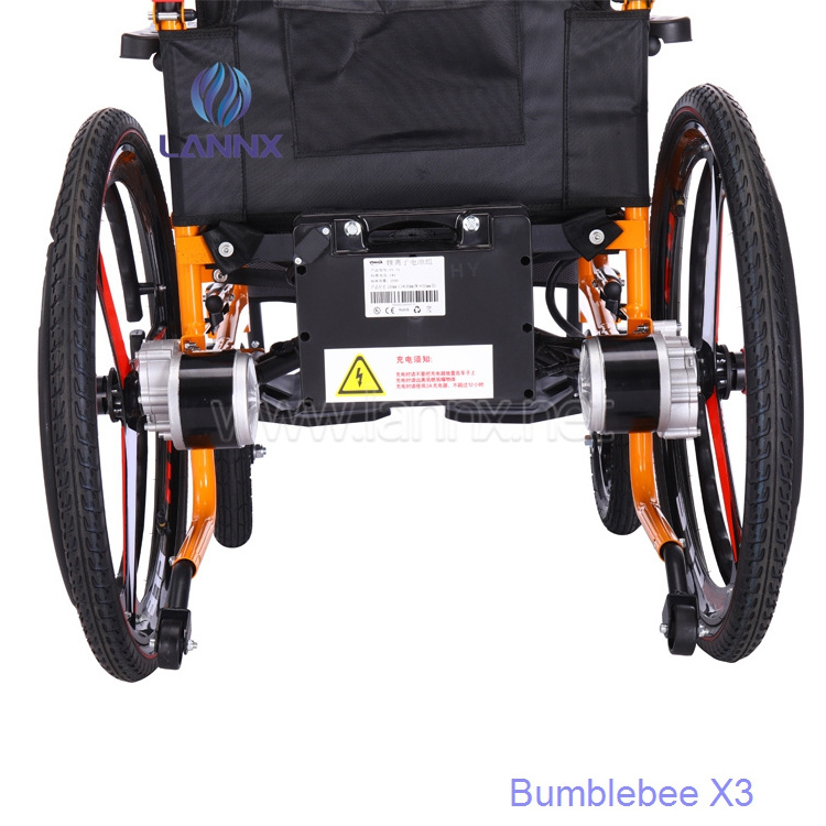 LANNX Bumblebee X3 Best Selling Triangular Tire Electric Wheelchair aluminum alloy electric wheelchairs for disabled