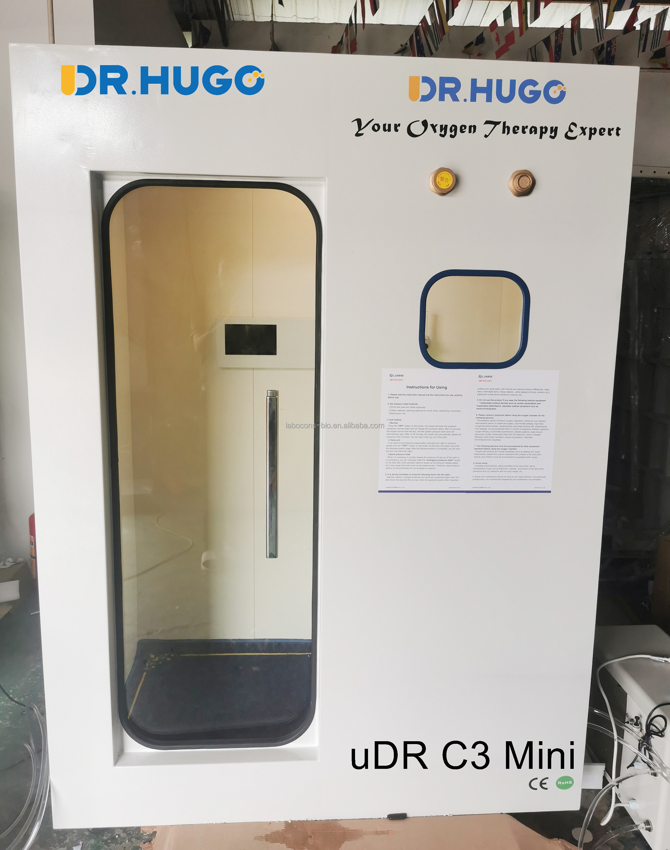 DR.HUGO uDR C3 Mini Portable Soft Shell Hyperbaric Oxigen Chamber Sitting Inflatable 1~3.0ata Oxygen Therapy camara hiperbaricas