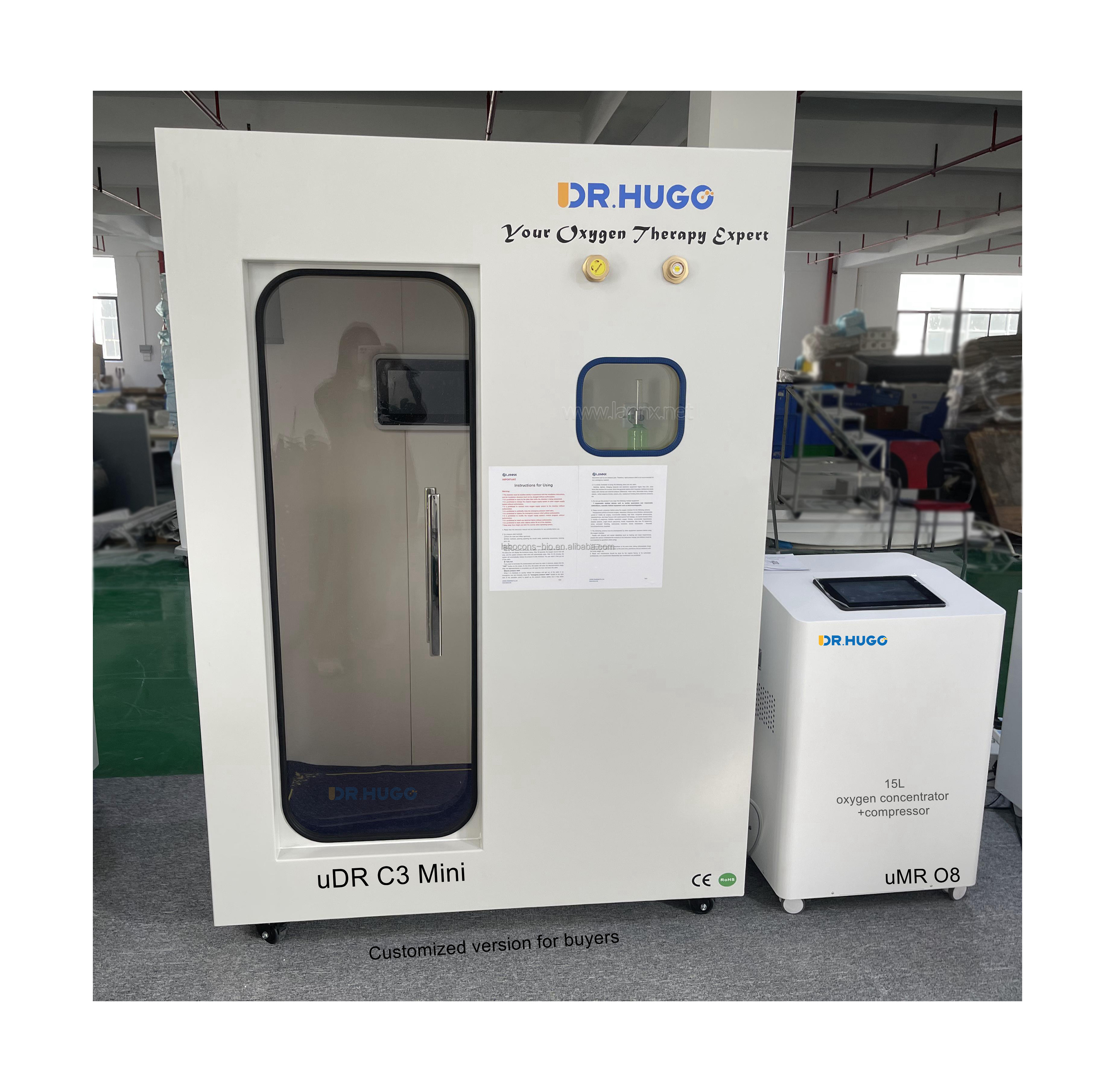 DR.HUGO uDR C3 Mini  Portable HBOT Hyperbaric Chamber Hard 1~ 3 ata Hyperbaric Oxigen Chamber therapy Camara Hiperbaricas