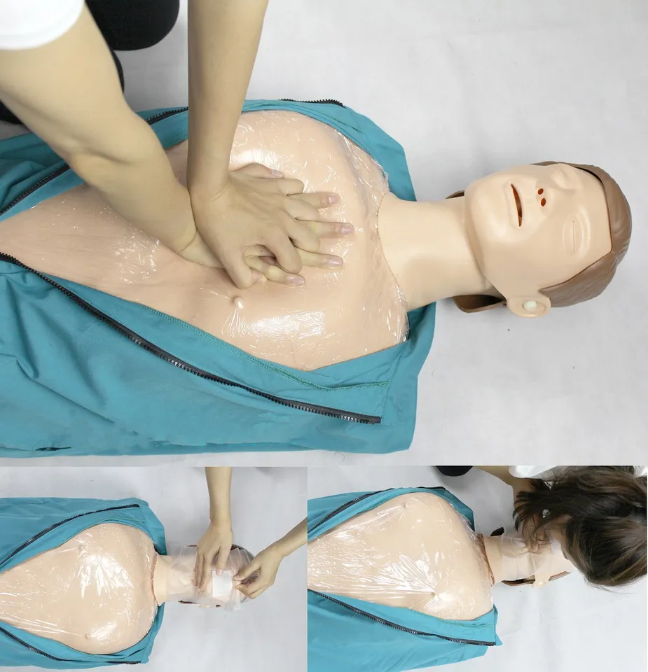 Factory Direct Sale Full Body Adult CPR Training Manikin  realistic education cpr manikins training with controller cpr dummy