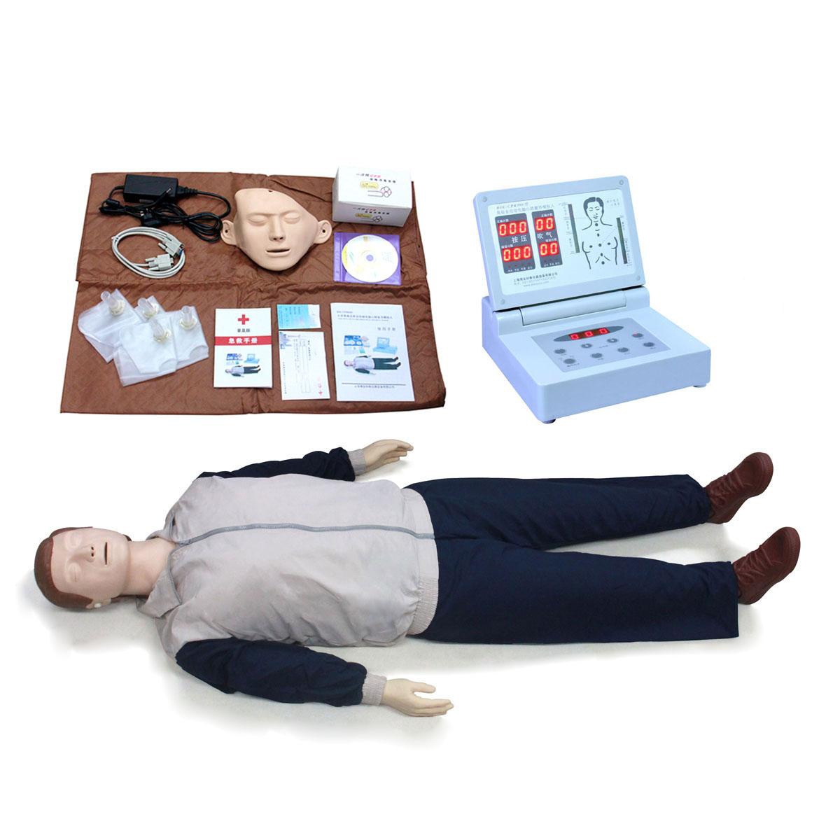 Factory Direct Sale Full Body Adult CPR Training Manikin  realistic education cpr manikins training with controller cpr dummy