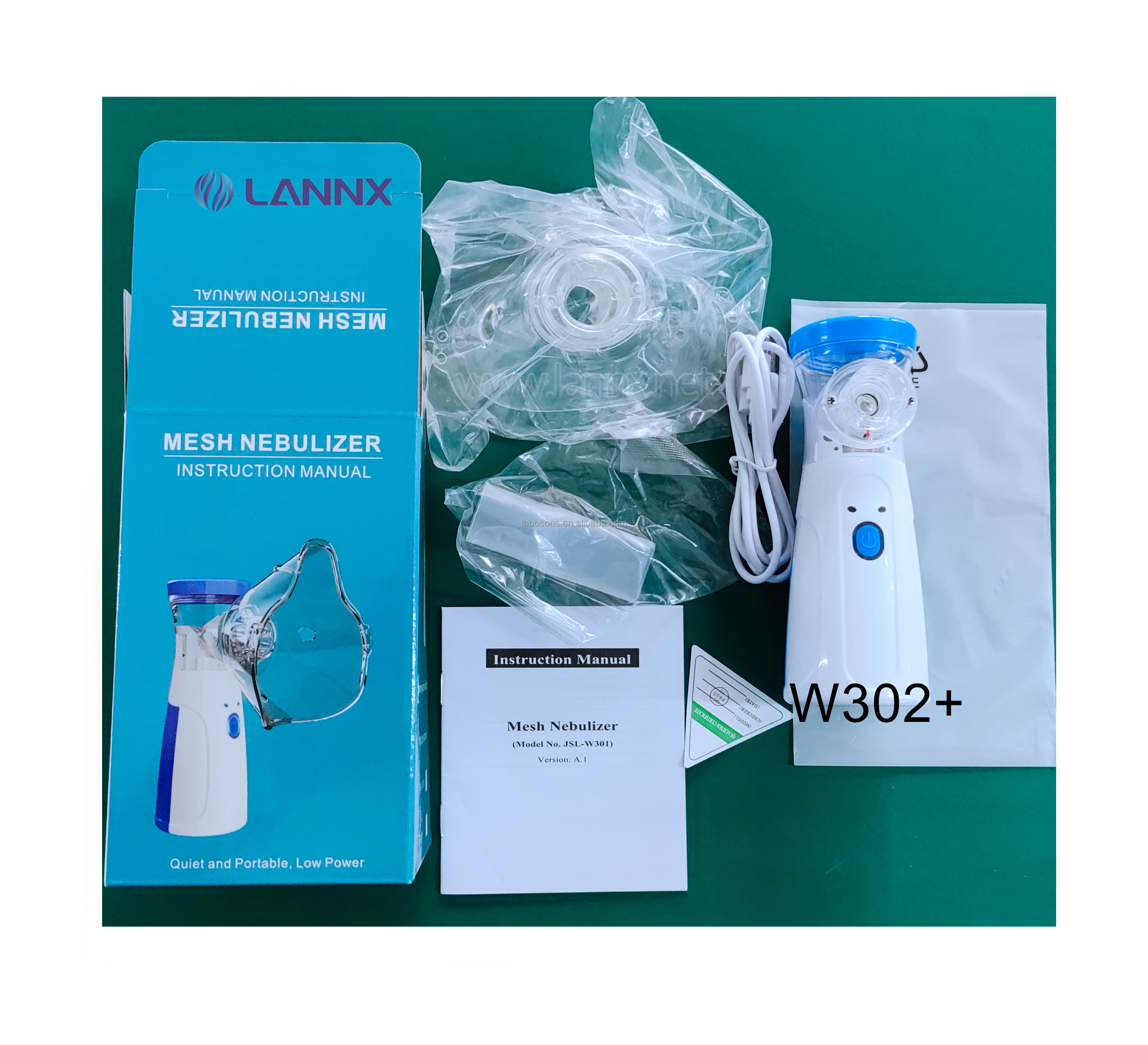 LANNX W302+ Quick customization nebulizador portatil mesh nebulizer For kids adults Inhaler mini mask ultrasonic nebulisateur