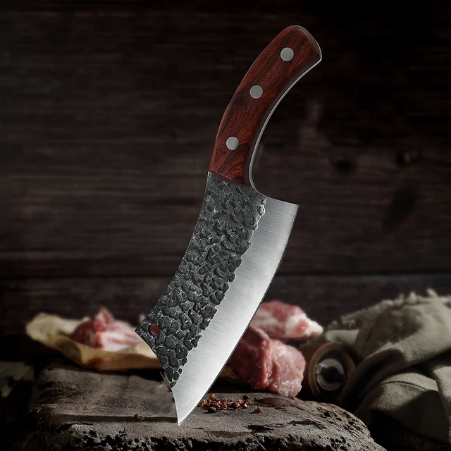 9 Inches Premium Quality Handmade High Carbon Steel Cleaver| Chef Cleaver Knife With Wood Handle With Leather Cover| Butche