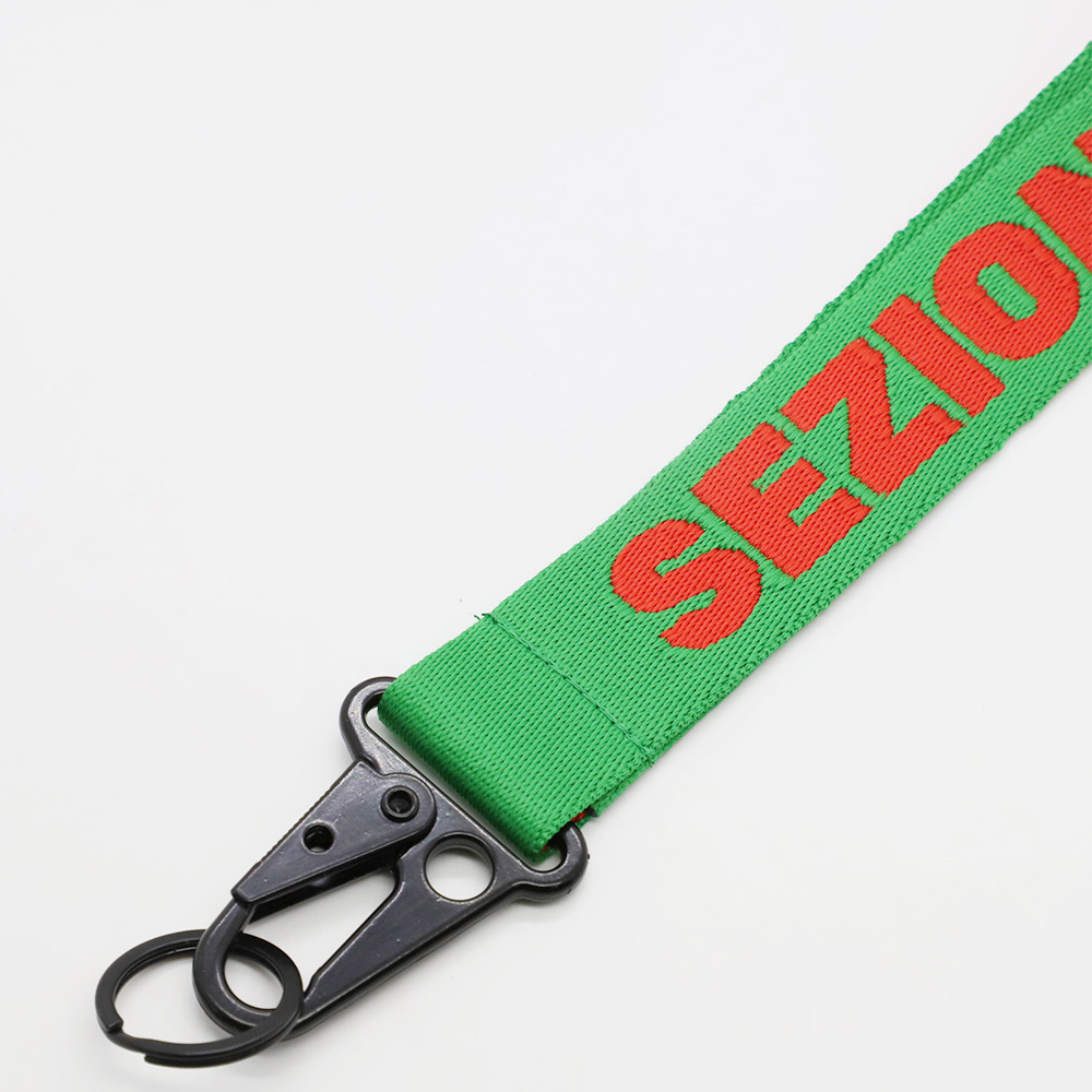 Thick and Solid Polyester Jacquard Neck Lanyard with Eagle Mouth Hook Custom High Quality Lanyard with Keyring