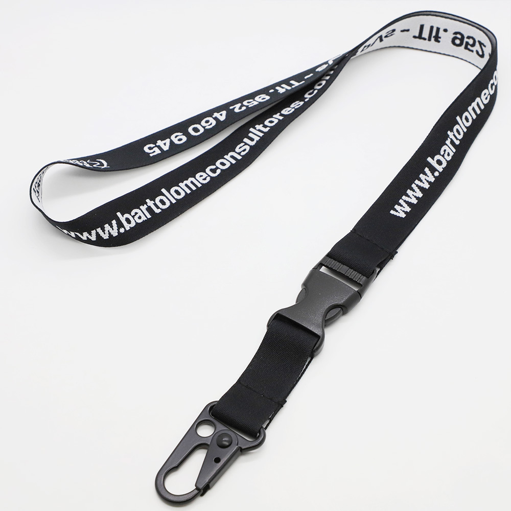 Wholesale Custom Satin Woven Breakaway Keychain Lanyards with Logo Custom Polyester Lanyard