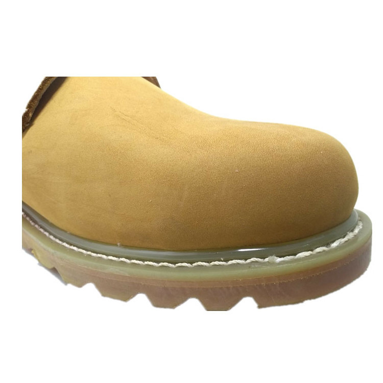 Tan color full grain leather working boots / good quality goodyear welt boots