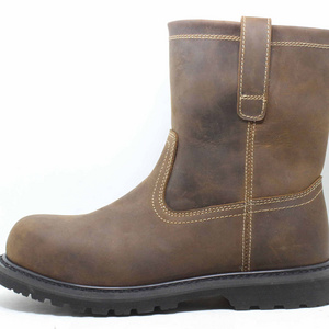 9 Inches  Leather Safety Toe Work Boots