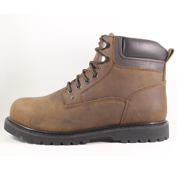 6 INCH NUBUCK OIL LEATHER WORK BOOTS / SAFETY TOE WORK BOOTS