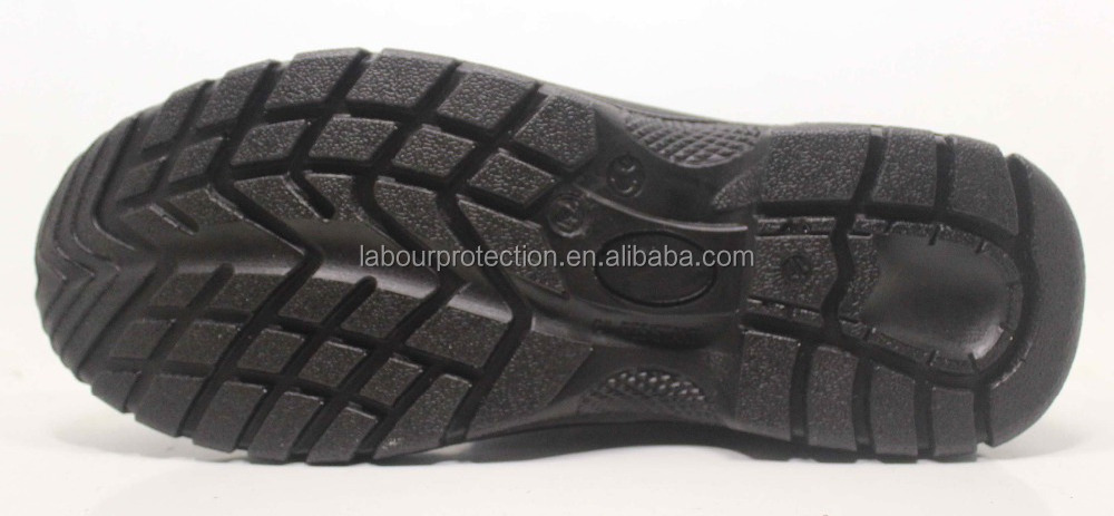 Black Genuine Leather and Laced up Safety Footwear & Safety Boots for Industrial Construction Workers' Safety