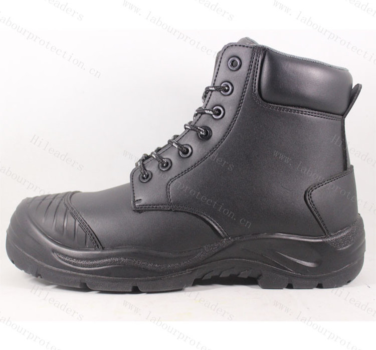 No lace mining safety boots / slip on safety working boots / steel toe protective work boots