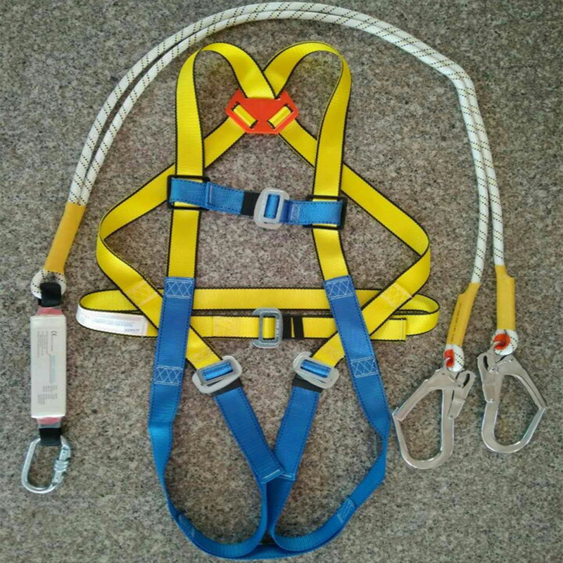 High Quality Adjustable Full Body Harness Safety Belt For Working at Heights with Double Big Hooks