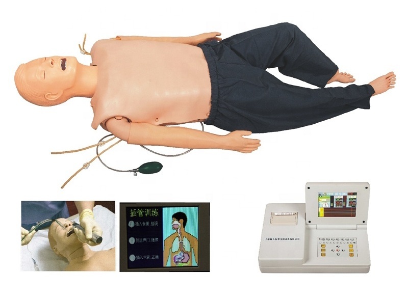 Full Body CPR Manikin Advanced Life Support ACLS Training IV Intubation Training Model